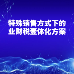 《特殊销售方式下的业财税壹体化方案》