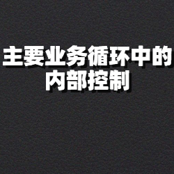 《主要业务循环中的内部控制》