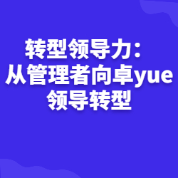 《转型领导力：从管理者向卓yue领导转型》