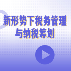 《新形势下税务管理与纳税筹划》