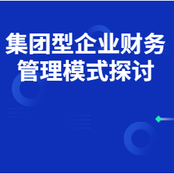 《集团型企业财务管理模式探讨》